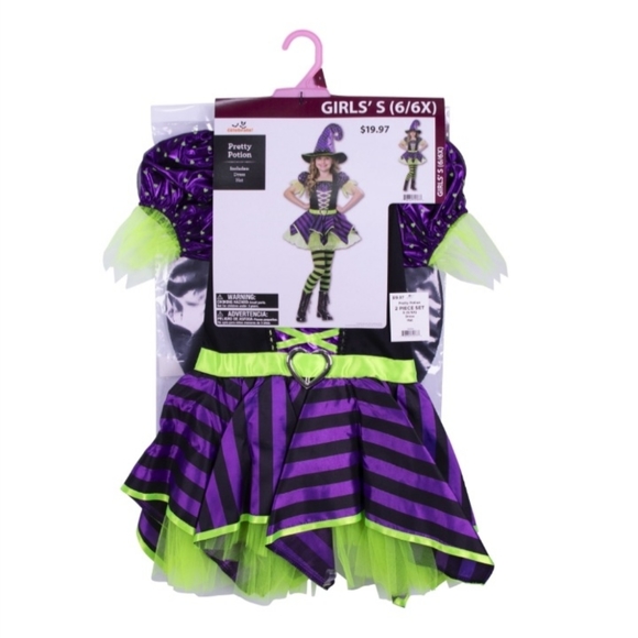 Girls Halloween Pretty Potion Witch Costume Size Small - Picture 2 of 7